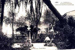 CHERCHELL - JARDIN PUBLIC - BUSTE DE CAVAIGNAC - 1913